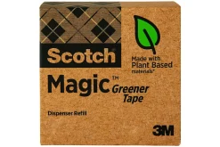 Scotch® Greener Magic™ Tape with Dispenser, Invisible, 3/4 in. x 900 in., 10 Tape Rolls, Clear, School Supplies and College Essentials for Students