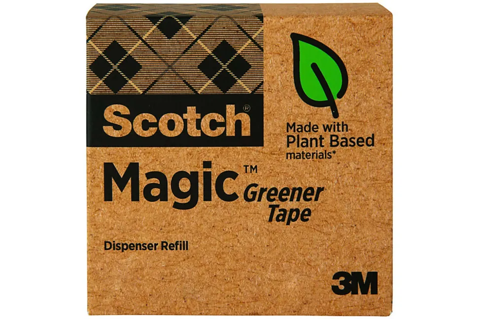Scotch® Greener Magic™ Tape with Dispenser, Invisible, 3/4 in. x 900 in., 10 Tape Rolls, Clear, School Supplies and College Essentials for Students