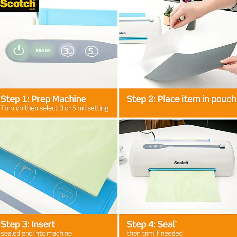 Scotch® Heat-Free 12" Laminator Refill Cartridge, Dual Lamination, 12" Width
