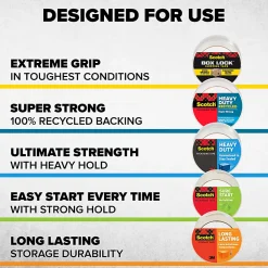 Scotch Heavy Duty Packaging Tape 7750S-RD-12GC, 1.88 in x 38.3 yd (48 mm x 35 m)
