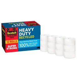 Scotch® Heavy Duty Recycled Tape 7750-CS12 1.88 in x 54.6 yd, Clear, Pack of 12 rolls