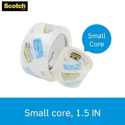 Scotch® Heavy Duty Shipping Packing Tape, 6 Tape Rolls with Dispensers, 1 7/8 in x 22.2 yd, 1.5