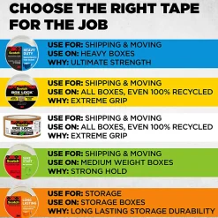 Scotch® Heavy Duty Shipping Packaging Tape, 3850-40-6, 1.88 in x 43.7 yd (48 mm x 40 m) 3 Pack