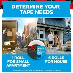 Scotch® Heavy Duty Shipping Packaging Tape, 3850-40-6, 1.88 in x 43.7 yd (48 mm x 40 m) 3 Pack