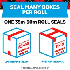 Scotch Heavy-Duty Shipping/Packaging Tape, 54.60 Yd x 1.88"W x 3.1 mil Thickness, 3" Core, Clear, 1 Roll