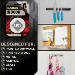 Scotch® Indoor Double-Sided Mounting Tape , 1 in x 125 in (2.54 cm x 3.17 m)