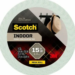 Scotch® Indoor Double-Sided Mounting Tape , 0.75 in x 350 in (1.9 cm x 8.89 m)