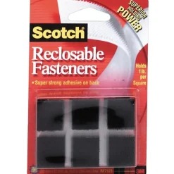 Scotch™ Indoor Fasteners , 7/8 in x 7/8 in (22 mm x 22 mm), RF7121X