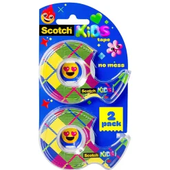 Scotch® Kids Invisible Tape, .75 in x 600 in, 2 Tape Rolls with Dispensers, Kid Approved No Mess Fun