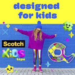 Scotch® Kids Invisible Tape, .75 in x 600 in, 2 Tape Rolls with Dispensers, Kid Approved No Mess Fun