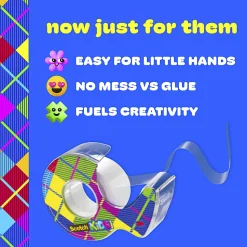 Scotch® Kids Invisible Tape, .75 in x 600 in, 2 Tape Rolls with Dispensers, Kid Approved No Mess Fun