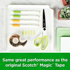 Scotch® Magic™ Greener Tape, Invisible, 6 Tape Rolls with Dispensers, 3/4 in x 600 in, Home Office Supplies and School Supplies - 6123