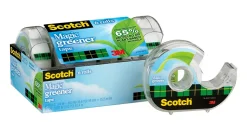 Scotch® Magic™ Greener Tape, Invisible, 6 Tape Rolls with Dispensers, 3/4 in x 600 in, Home Office Supplies and School Supplies - 6123