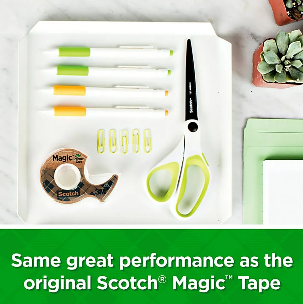 Scotch Magic Greener Tape 0.75 in x 550 in, 2 Dispensers, 2 Rolls/Pack