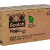 Scotch® Magic™ Invisible Tape, 3/4" x 900", Matte Clear, Pack of 6 rolls