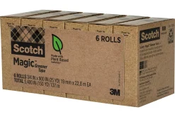 Scotch® Magic™ Invisible Tape, 3/4" x 900", Matte Clear, Pack of 6 rolls