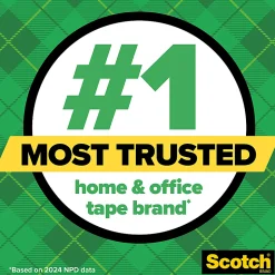 Scotch® Magic™ Stainless Steel Refillable Dispenser, .75 x 600 in, 2 Invisible Tape Rolls, Back to School Supplies and College for Students