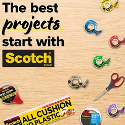 Scotch® Magic™ Stainless Steel Refillable Dispenser, .75 x 600 in, 2 Invisible Tape Rolls, Back to School Supplies and College for Students