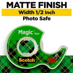 Scotch® Magic™ Tape In Dispenser, 1/2" x 750"