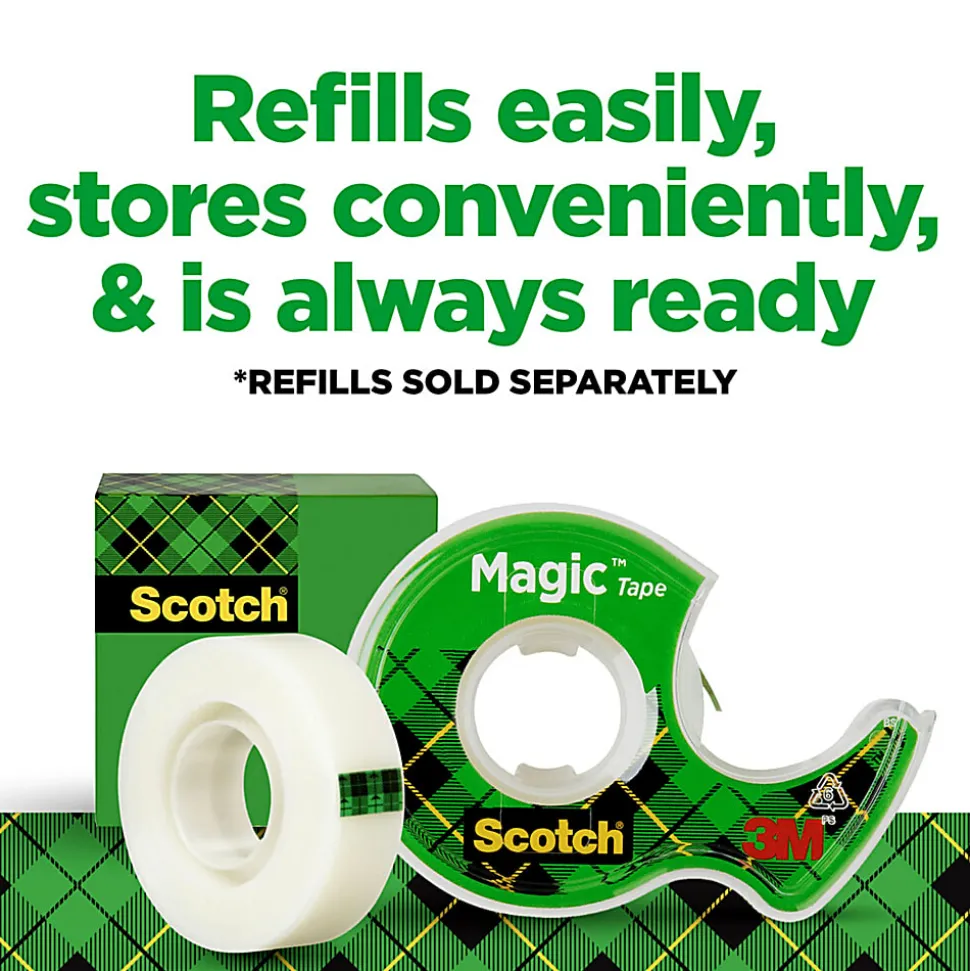Scotch® Magic™ Tape In Dispenser, 1/2" x 750"