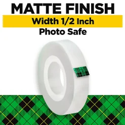 Scotch® Magic™ Tape, Invisible, 3 Tape Rolls, 1/2 in x 1296 in, Home Office Supplies and School Supplies for College and Classrooms