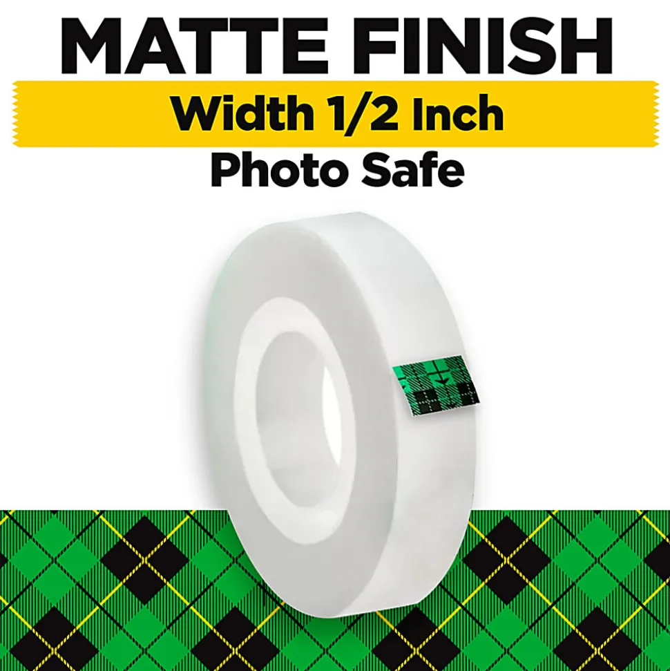 Scotch® Magic™ Tape, Invisible, 3 Tape Rolls, 1/2 in x 1296 in, Home Office Supplies and School Supplies for College and Classrooms
