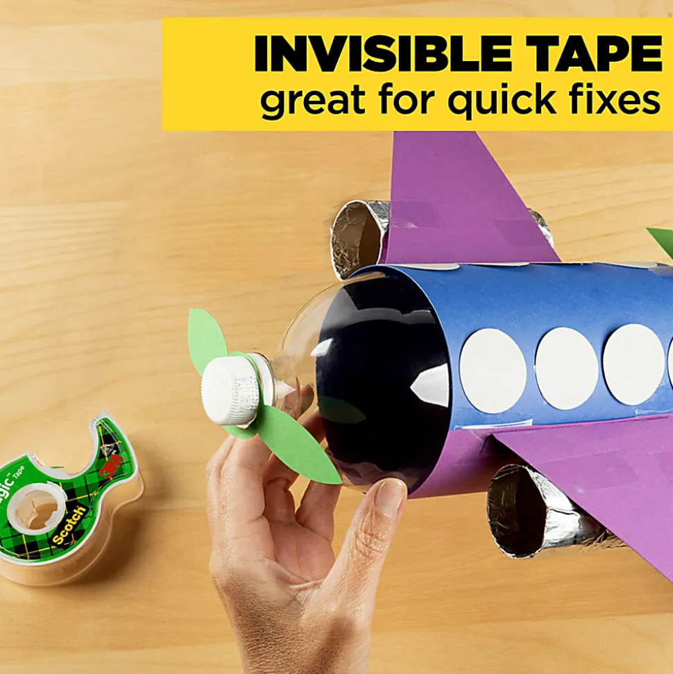 Scotch® Magic™ Tape, Invisible, 6 Tape Rolls, 3/4 in x 1296 in, Home Office Supplies and School Supplies for College and Classrooms