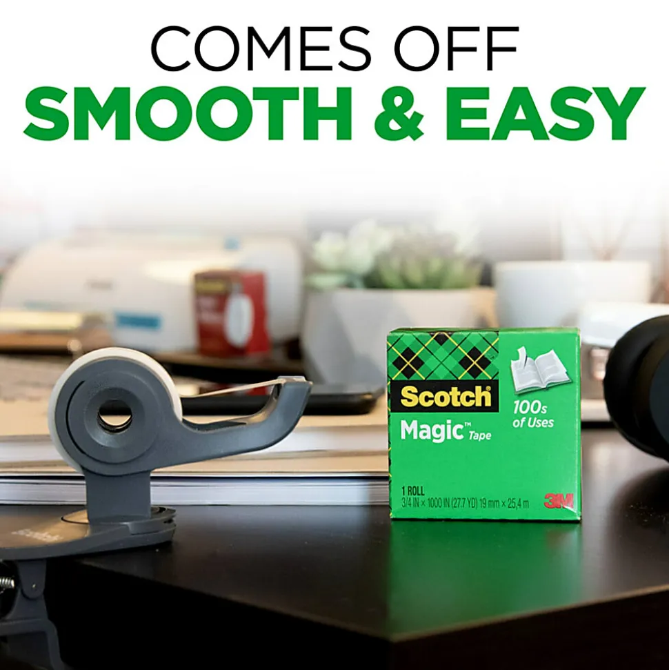 Scotch® Magic™ Tape, Invisible, 6 Tape Rolls, 3/4 in x 1296 in, Home Office Supplies and School Supplies for College and Classrooms