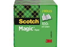Scotch® Magic™ Tape, Invisible, 2 Tape Rolls, 3/4 in x 2592 in, Home Office Supplies and School Supplies for College and Classrooms