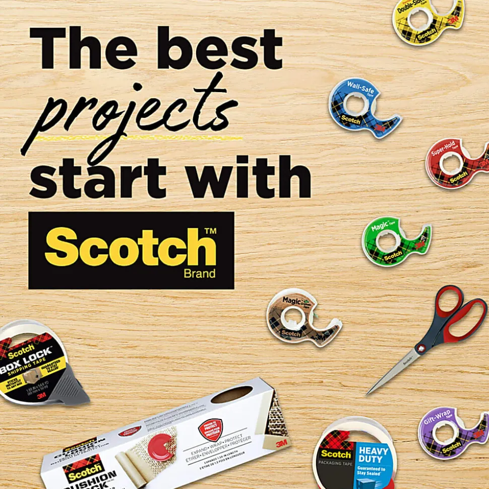 Scotch® Magic™ Tape, Invisible, 2 Tape Rolls, 3/4 in x 2592 in, Home Office Supplies and School Supplies for College and Classrooms