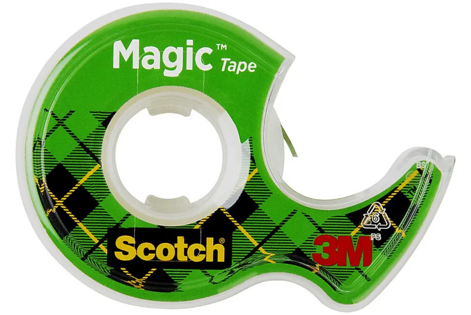 Scotch® Magic™ Tape with Dispenser, Invisible, 3/4 in. x 300 in., 4 Tape Rolls, Back to School Supplies and College Essentials for Students