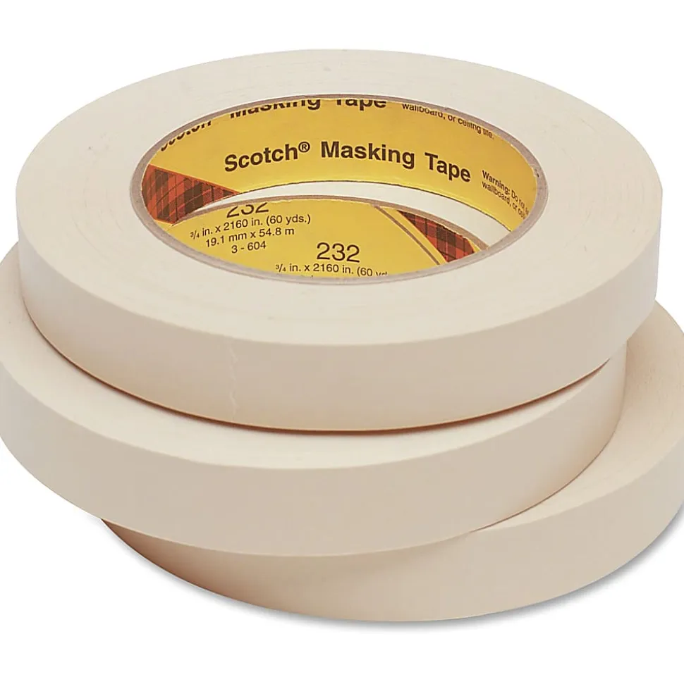 Scotch® 232 Masking Tape, 1/2" x 60 Yd.