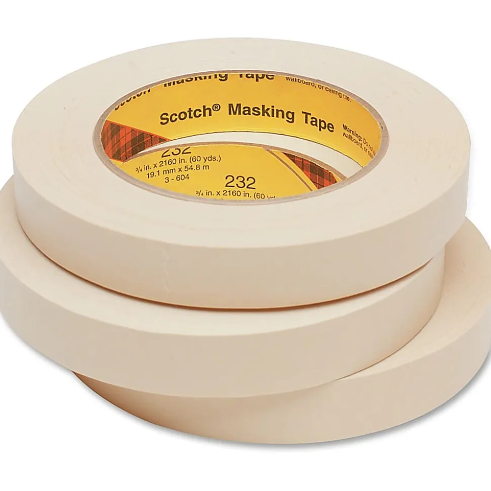 Scotch® 232 Masking Tape, 3/4" x 60 Yd.