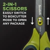 Scotch Non-Stick Unboxing Scissors, 8", Pointed, Green