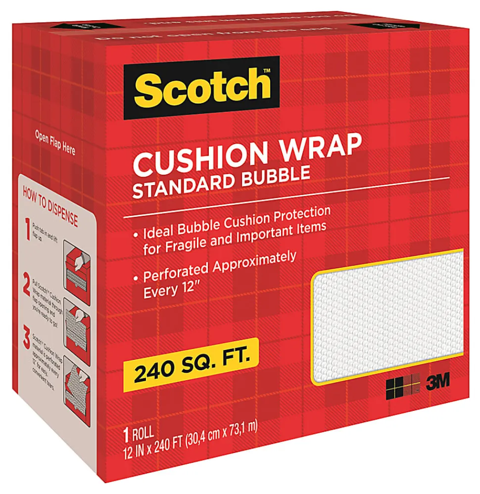 Scotch® Perforated Cushion Wrap, 12" x 240', Clear