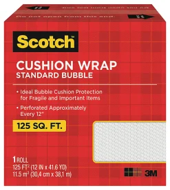 Scotch® Perforated Cushion Wrap, 12" x 100', Clear