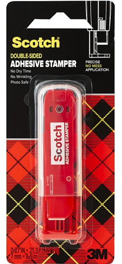 Scotchâ„¢ Permanent Double Sided Adhesive Stamper, .27 in x 21 ft, 1 Stamper, Perfect for Crafts, Scrapbook Supplies, Junk Journal Supplies, Photo Safe