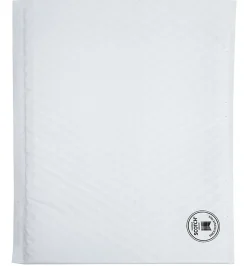 Scotch Poly Bubble Mailer , White, Small, Size 2, Inside Dimensions 8.5 IN x 11 IN, made with 50% recycled plastic
