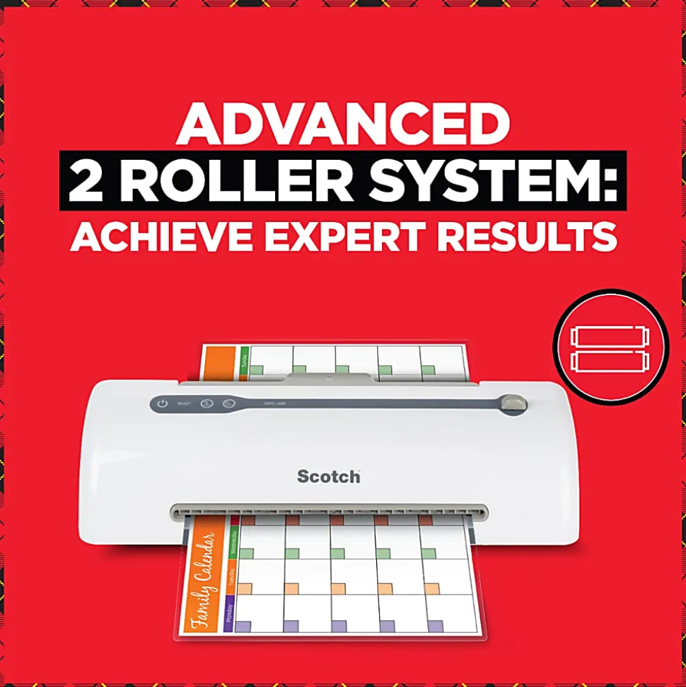Scotch™ Rapid Thernal Laminator, 1 Thermal Laminator, 50 Laminating Pouches, 8.9 IN x 11.4 IN