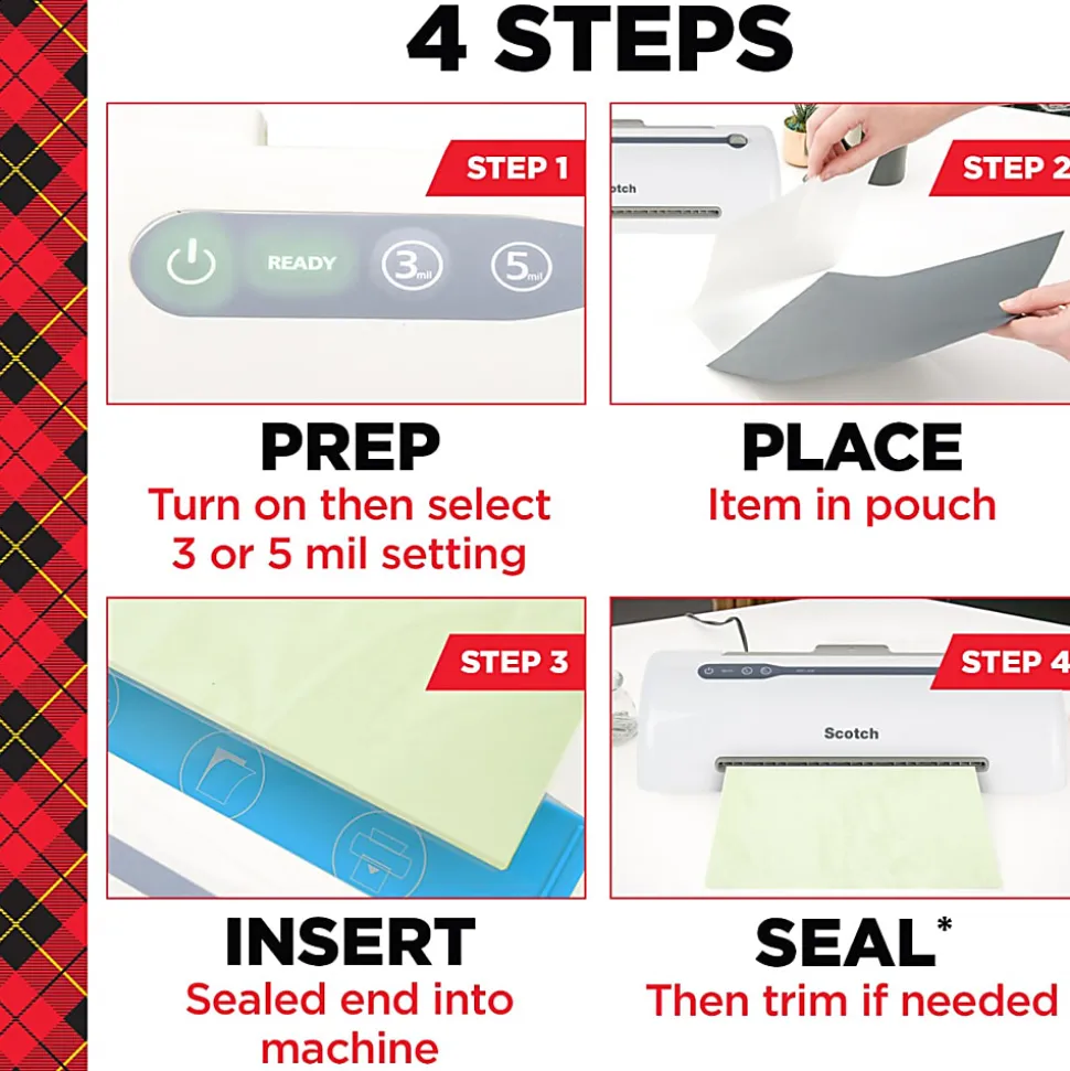 Scotch™ Rapid Thernal Laminator, 1 Thermal Laminator, 50 Laminating Pouches, 8.9 IN x 11.4 IN