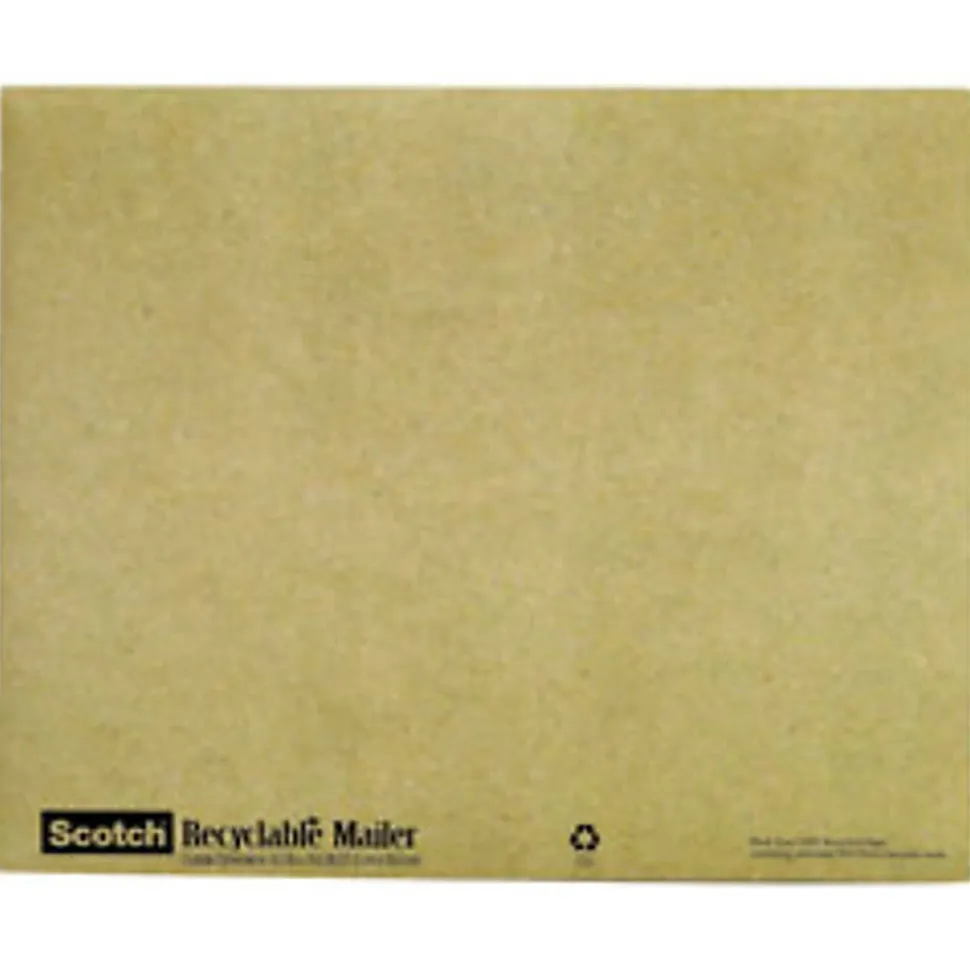 Scotch® 100% Recycled Padded Mailers, 8" x 10", Green