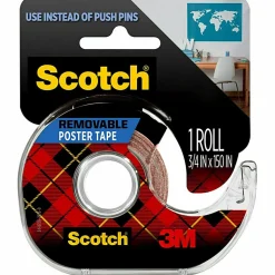 Scotch® Removable Poster Tape , 0.75 in x 150 in (1.9 cm x 3.8 m)