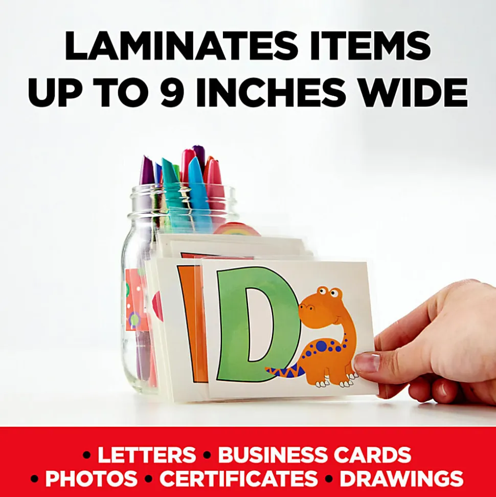 Scotch® Smart Thermal Laminator, 1 Thermal Laminator 9" Wide, Never Jam Technology Automatically Prevents Misfed Items