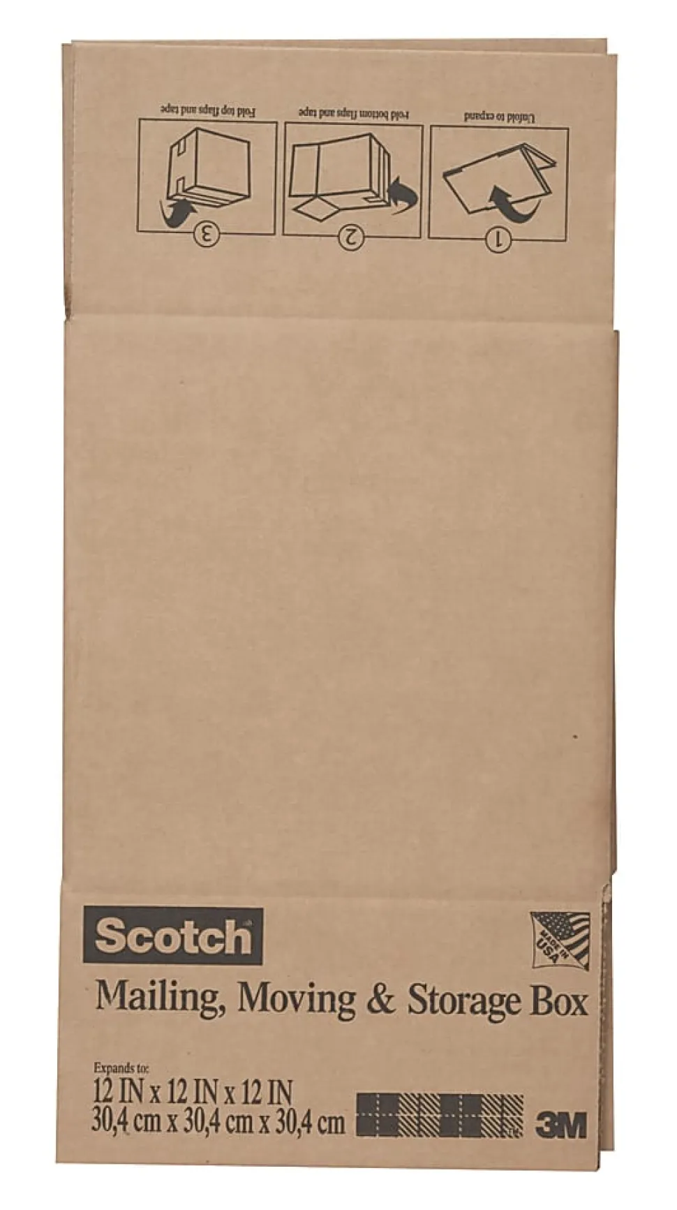 Scotch® Standard-Duty Moving & Storage Box, 12" x 12" x 12", Brown