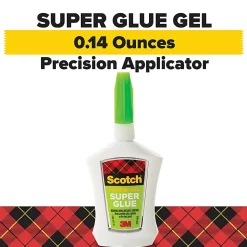 Scotch® Super Glue Gel, Precision Applicator, 0.14 Oz.