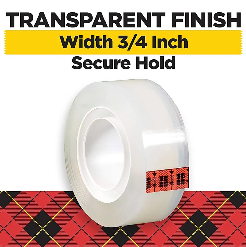 Scotch Super-Hold Tape, 3/4 in x 800 in, Clear, 3/Pack