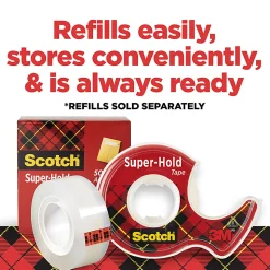 Scotch® Super-Hold Wide Tape With Dispenser, 1-1/2” x 650”, Clear