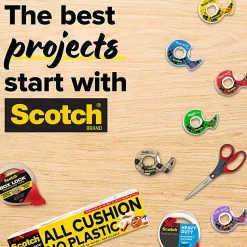Scotch® Super-Hold Wide Tape With Dispenser, 1-1/2” x 650”, Clear