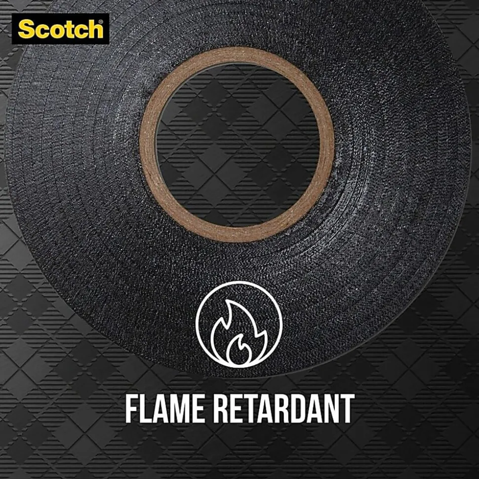 Scotch Super 33 Plus Vinyl Electrical Tape - 22 yd Length x 0.75" Width - Rubber - Vinyl Backing