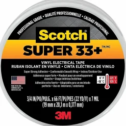 Scotch Super 33 Plus Vinyl Electrical Tape - 22 yd Length x 0.75